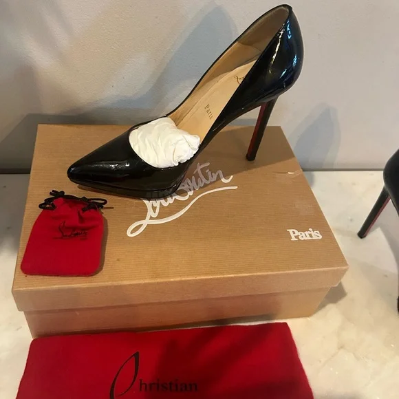 Christian Louboutin Black Pigalle Plato 120 SZ 37 Leather Pumps - Picture 4 of 13